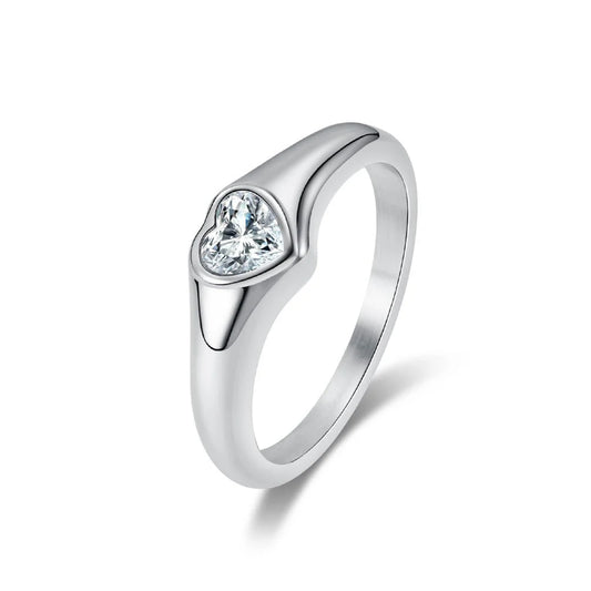 Ring Zirkon Heart