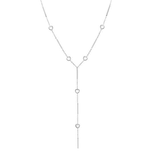 Halskette Y - Herz weiß