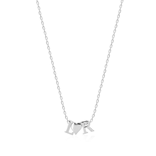 "Decent Initial" Halskette mit Herz - ONYA