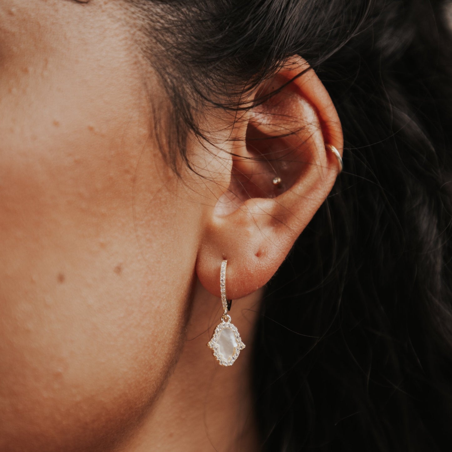 "Fatimas Hand Opal" Ohrring - ONYA