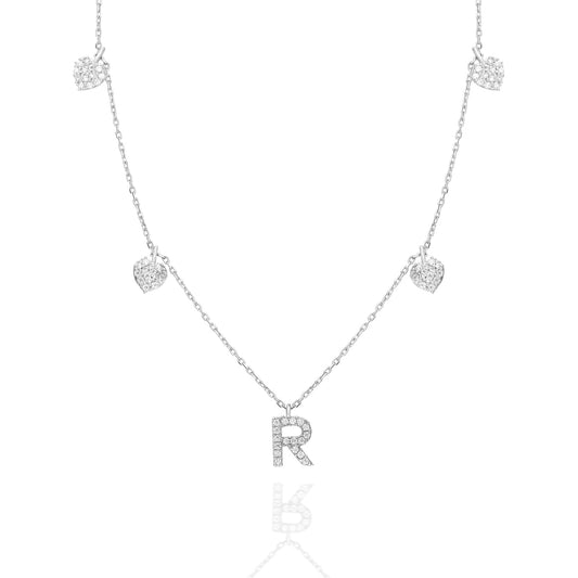 "Herzchen" Halskette mit Buchstabe - ONYA