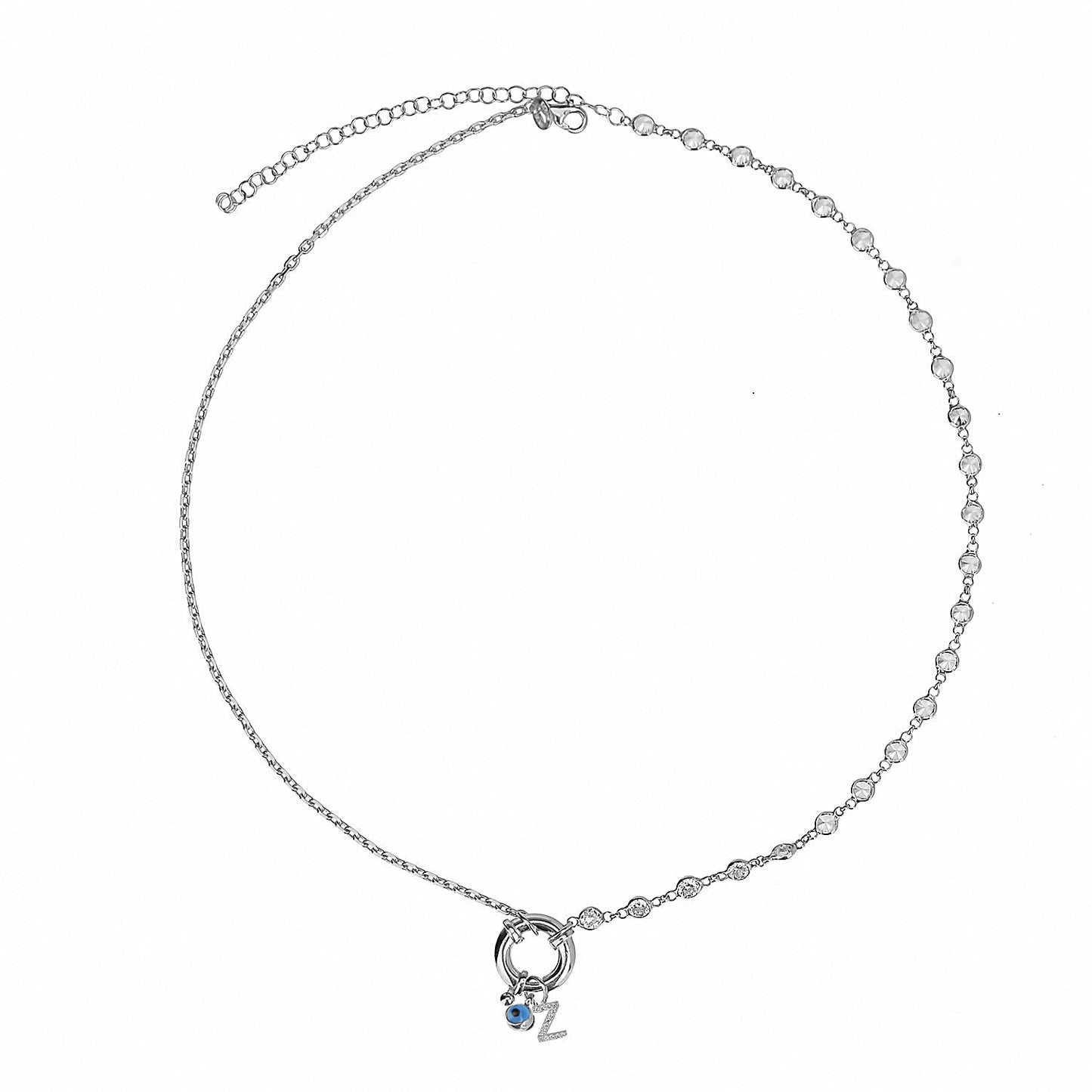 "Lock" Kette mit Buchstabe und Nazar - ONYA