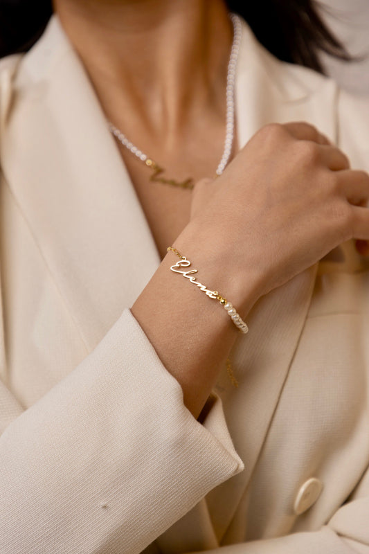 "Pearl Signature" Armkette - ONYA