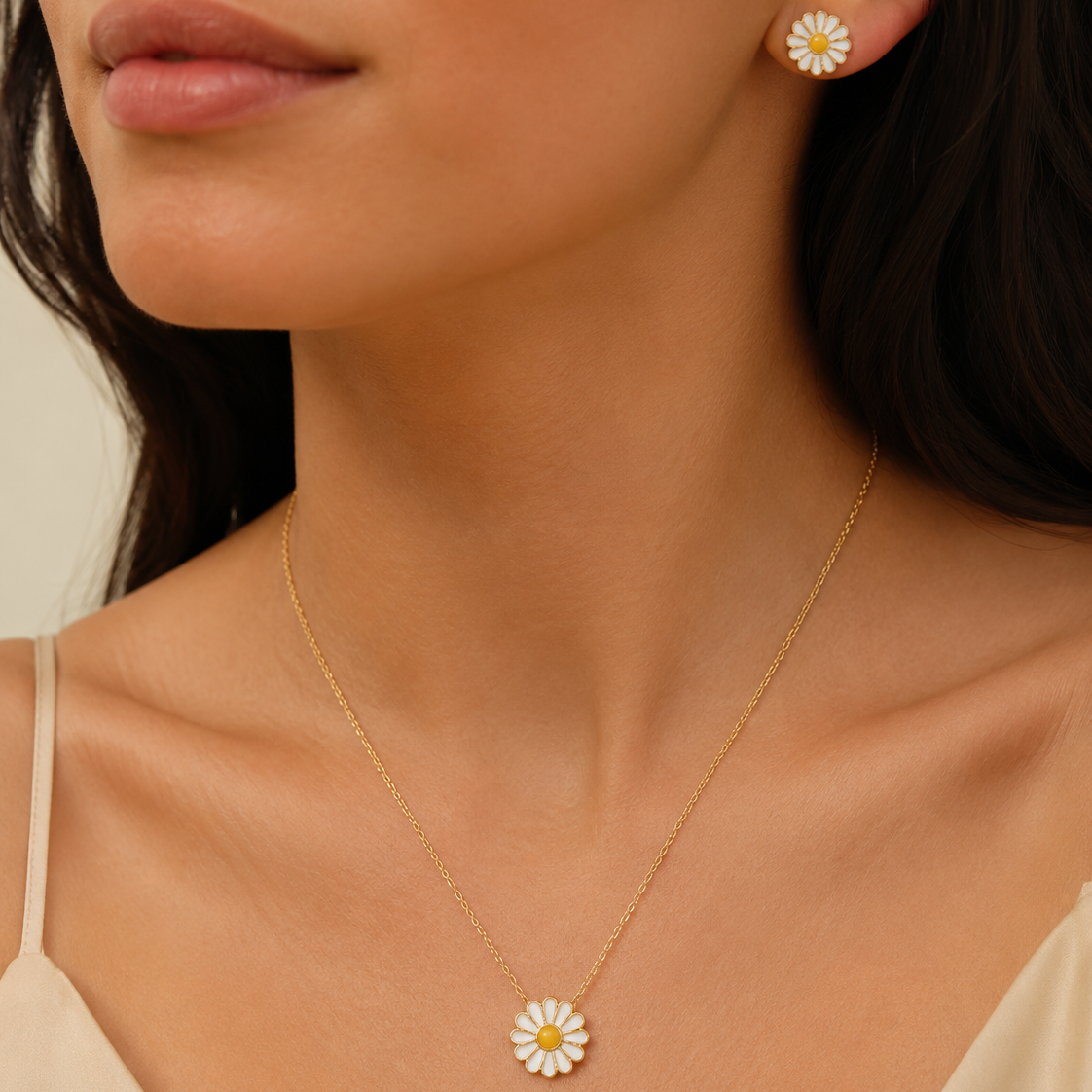 Halskette und Ohrstecker "Bloom" Set