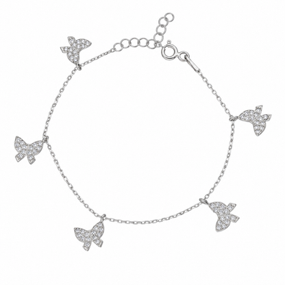 Fußkette "Zircon Butterfly"