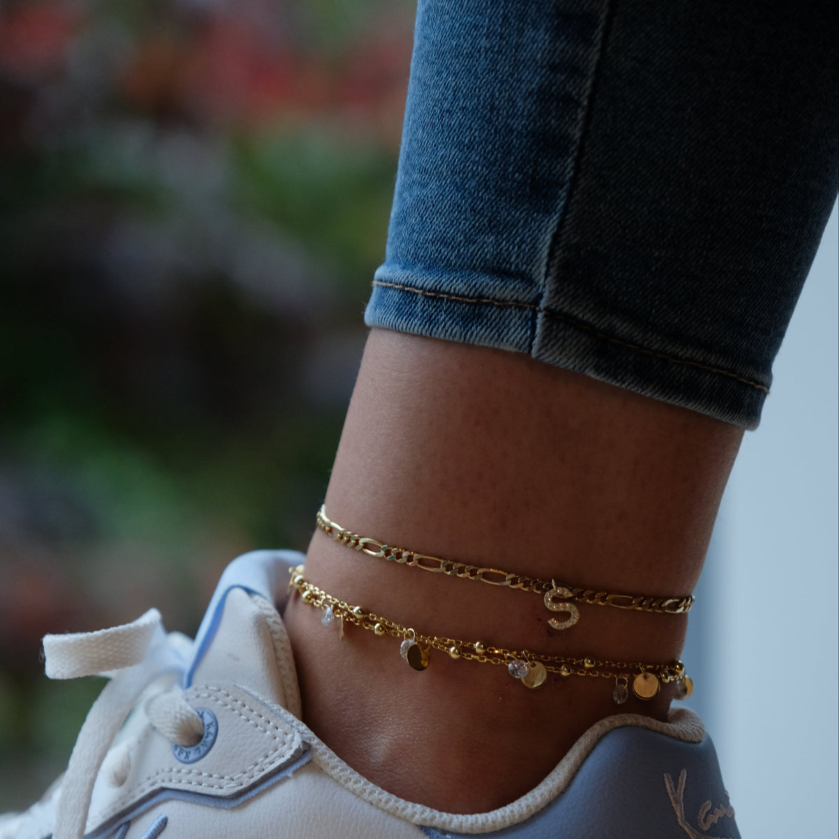 Fußkette "Coin" mit Zirkonia