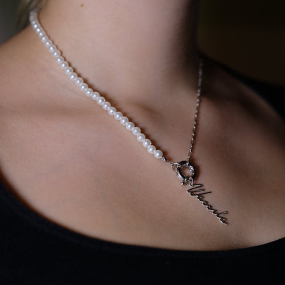 Halskette "Lock Pearl Signature" mit Buchstabe