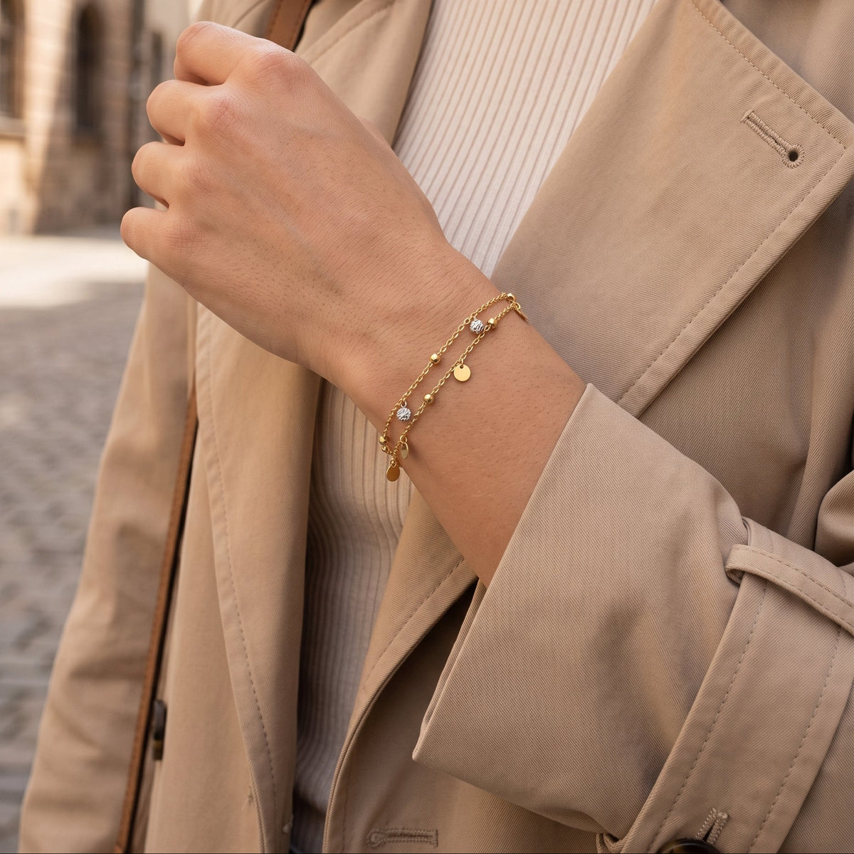 Armband Coin mit Zirkonia