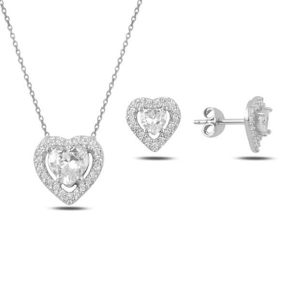 Herz mit Zirkonia Set - ONYA
