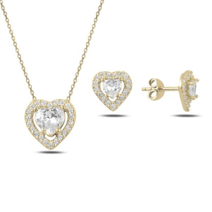Herz mit Zirkonia Set - ONYA