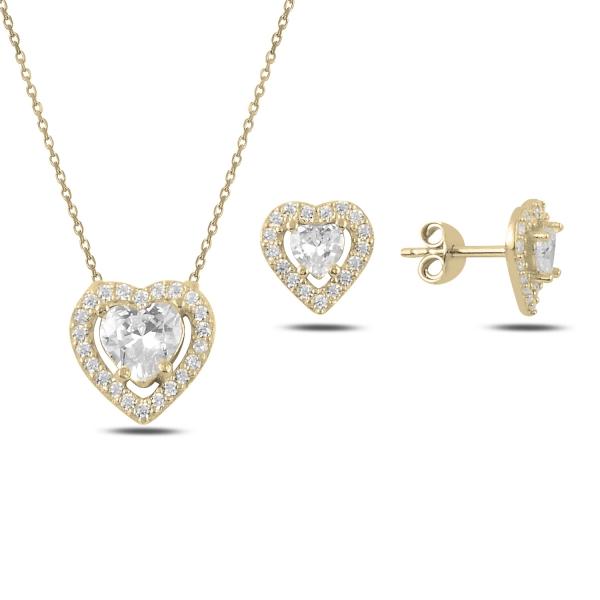 Herz mit Zirkonia Set - ONYA